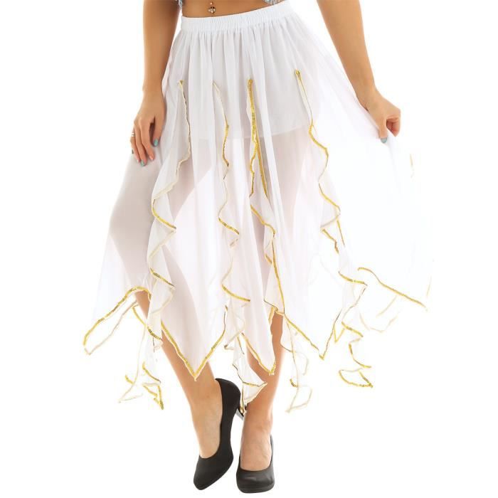 Jupe Danse Femme Asymétrique Tutu Ballet Ballroom Latin