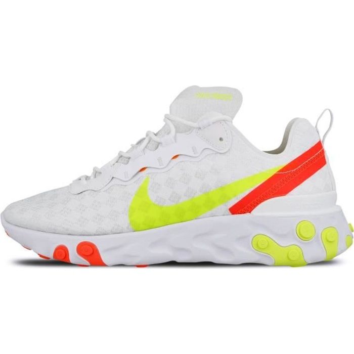 Basket Nike REACT ELEMENT 55 Blanc - Cdiscount Chaussures