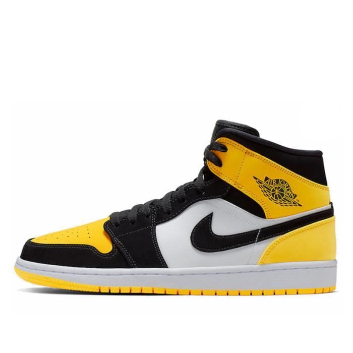air jordan 1 mid jaune et noir
