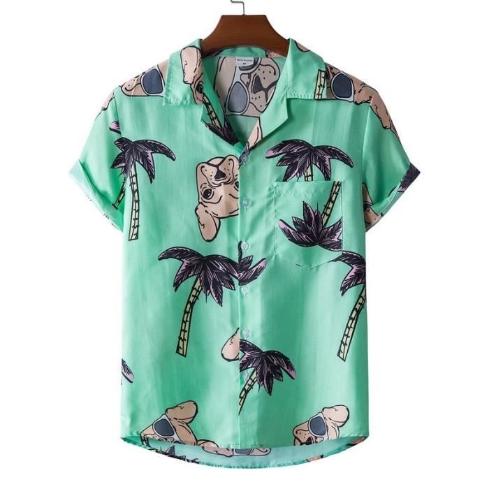 Chemise hawaïenne colorée homme