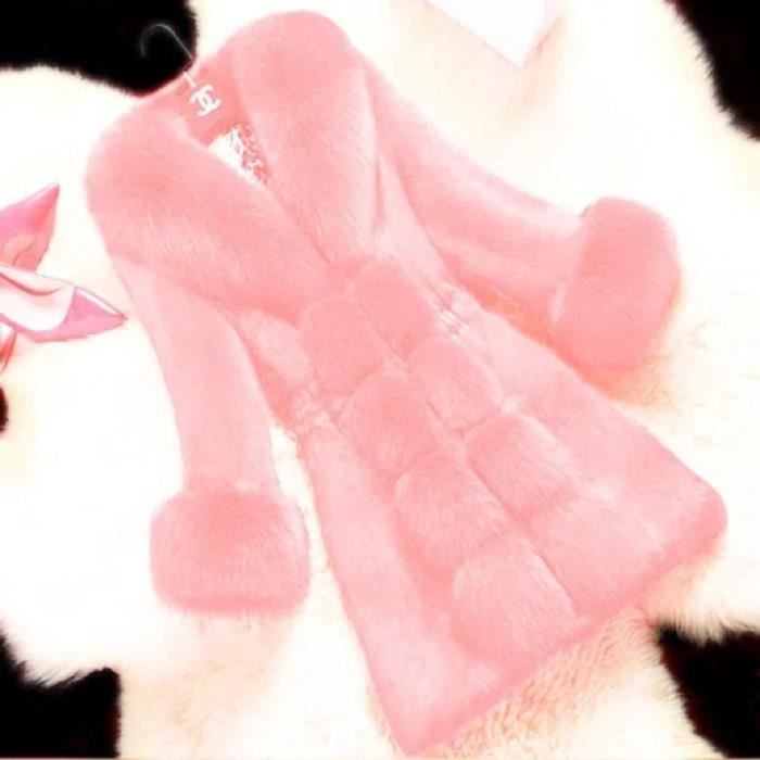 Manteau D'hiver Fille Long Avec Capuche Fausse Fourrure - Rembourrage Polyester Chaud - Fermeture éclair - Pour école Et Plein Air - 9