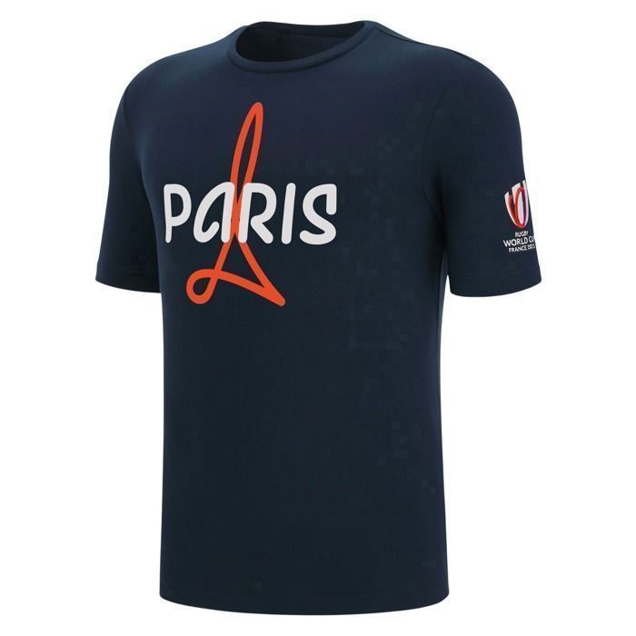 T-shirt Macron Adulte Rugby Paris World Cup 2023 Officiel T-shirt Macron Adulte Rugby Paris World Cup 2023 Officiel