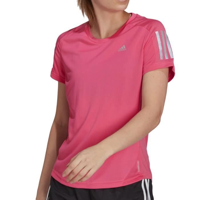 Tee shirt sale adidas rose femme