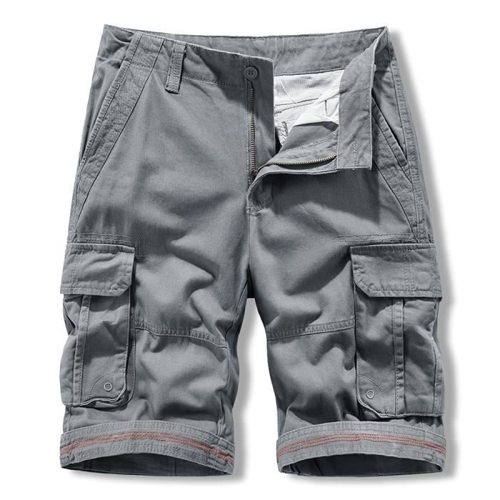DEWALT Milan Short de travail cargo pour homme Coupe droite, gris/noir, 36W