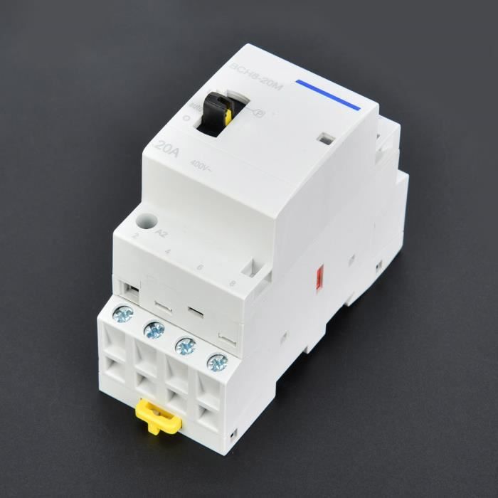 Contacteur AC 4P 25A Sur Rail DIN - Manuel/Auto - 400V - Pour Industrie, Pompes, Ventilation