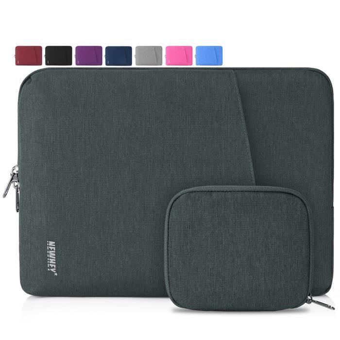 Housse Ordinateur 16 Pouces Imperméable Pochette Ordinateur Antichoc Sacoche  PC Portable avec Petite Pochette Gris foncé - Cdiscount Bagagerie -  Maroquinerie