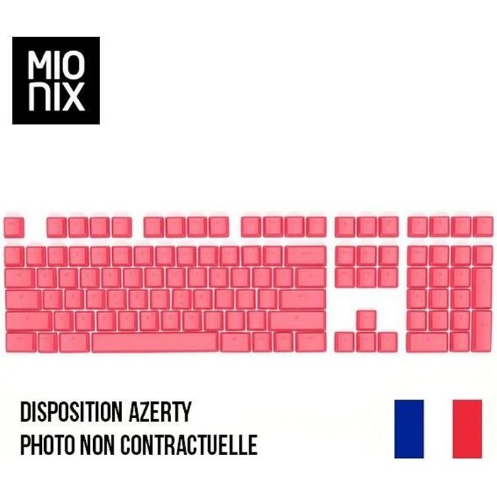 Keycaps – NO NAME – MIONIX AZERTY (FR) – Rose – Mécanique – Sans fil