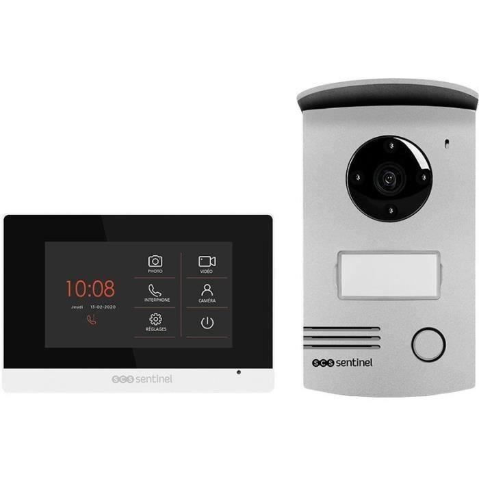 Interphone vidéo filaire SCS SENTINEL VisioDoor 4.3+ avec moniteur tactile 43 et vision nocturne - Garantie 5 ans