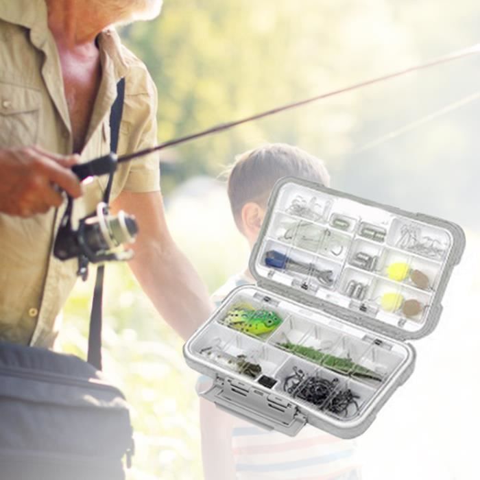 Boîte De Rangement Pêche Multifonction étanche – Compartiments, Durable, Portable, Avec Boucles De Ceinture En Acier Inoxydable 316