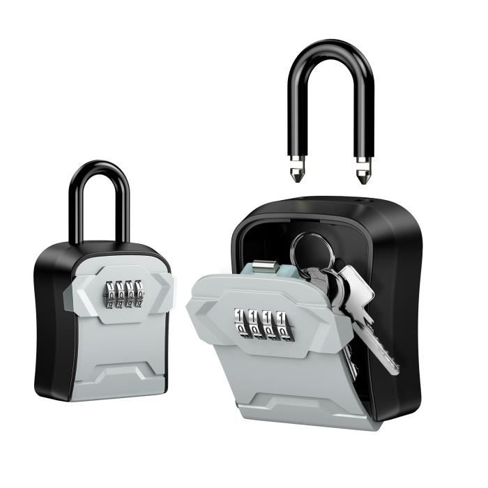 Pack De 5 Boîtes à Clés Sécurisées Lion Locks 1500 - Extérieur - Avec Serrure à Clé - Noir
