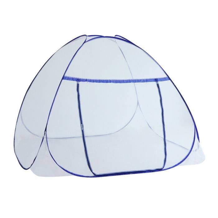 Moustiquaire De Lit Pliable - 200 X 180 Cm Avec Fond, Double Porte Pour Protection Anti-Moustiques
