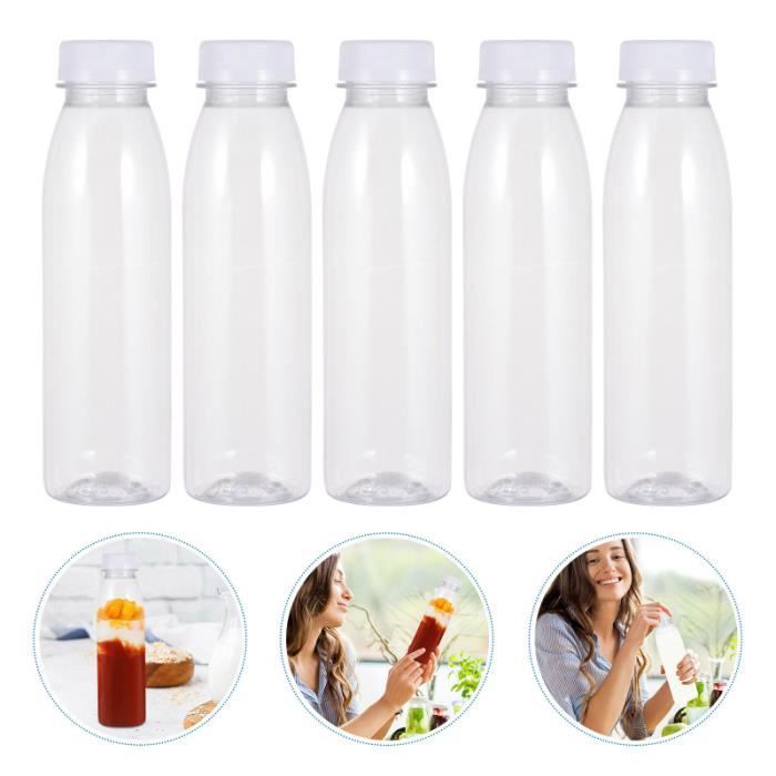 8 Petites Bouteilles En PET 100 Ml - Transparentes - Anti-fuites - Parfaites Pour Jus, Lait Ou Déco