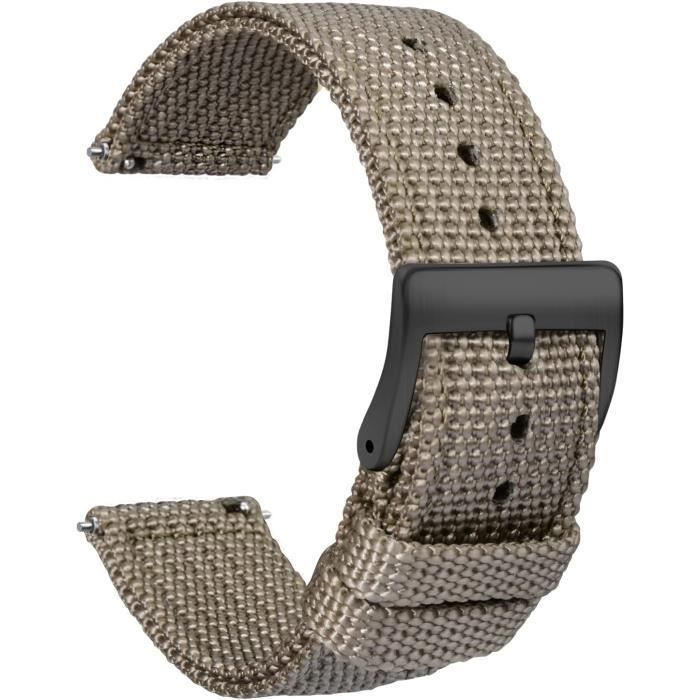 Bracelet De Montre Ateldooly En Toile De Voile étanche – Nylon, Dégagement Rapide, Tailles 18/20/22 Mm – Sport Et Quotidien