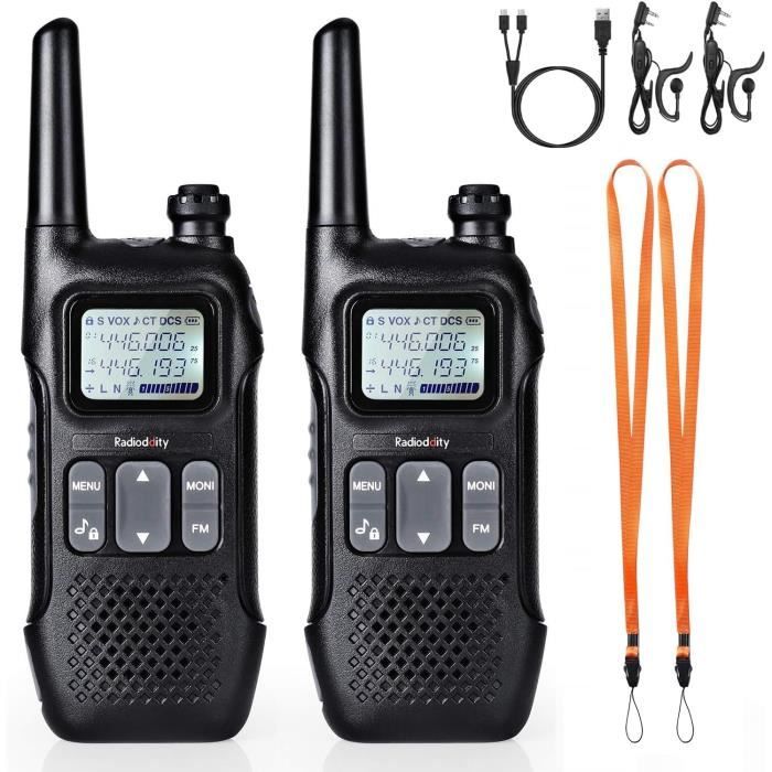 Talkie-walkie HUNICOM Rose – 16 Canaux PMR446, Grande Portée