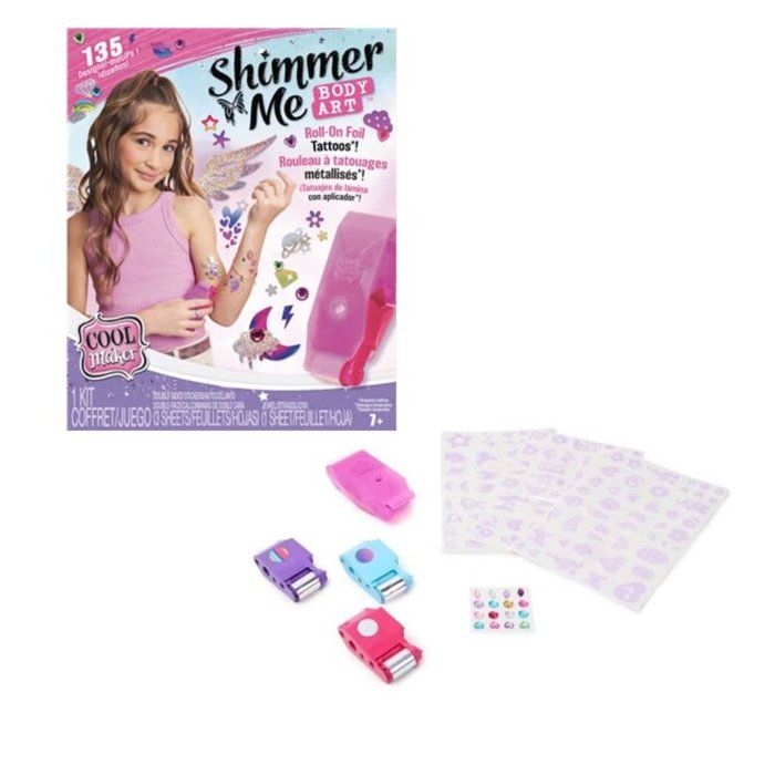 Jeu Créatif Spin Master 6071786 – Shimmer Me Body Art, Maquillage Body Art