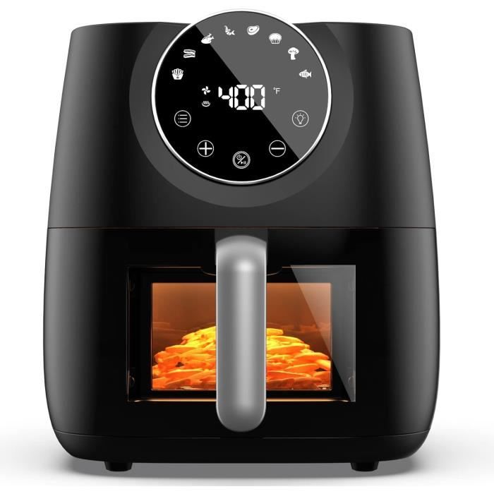 Friteuse sans Huile à Air Chaude 5,5L ,Air Fryer avec LED Écran Tactile