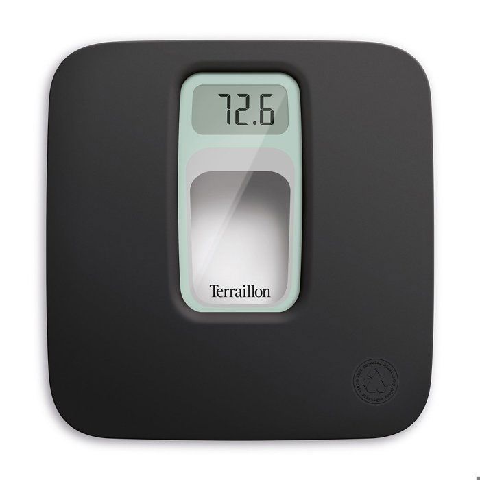 Pése- personne - Terraillon - FRENCHY Made in France Plateau plastique recyclé Portée 160 kg - Précision 100g Noir