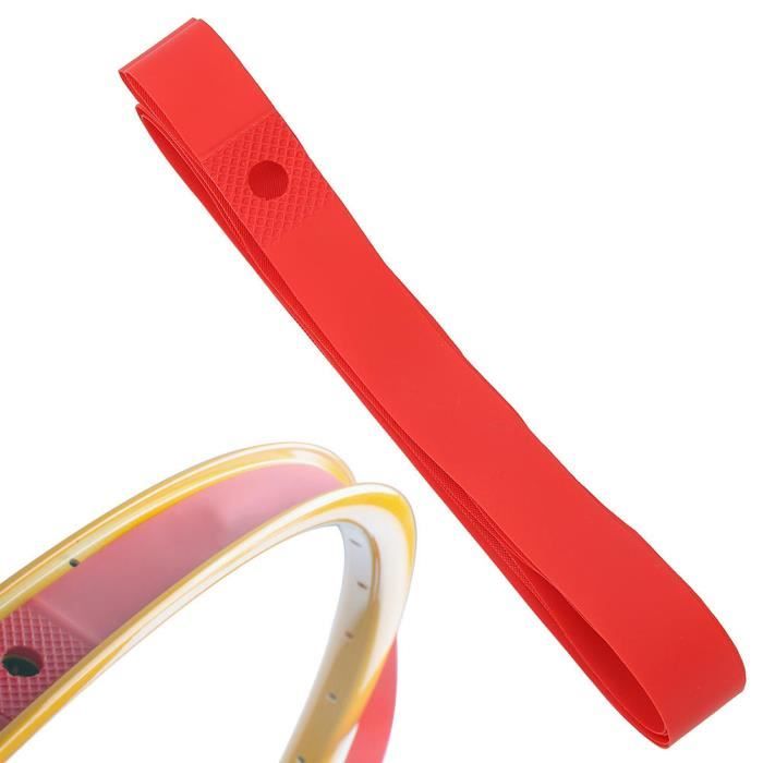 Lot De 2 Doublures De Pneu Vélo AYNEFY – PVC Rouge – 20/24/26/700c – Largeur 16-18mm – Protège Contre Le Verre, Les Clous, Les épines – Facile à Installer