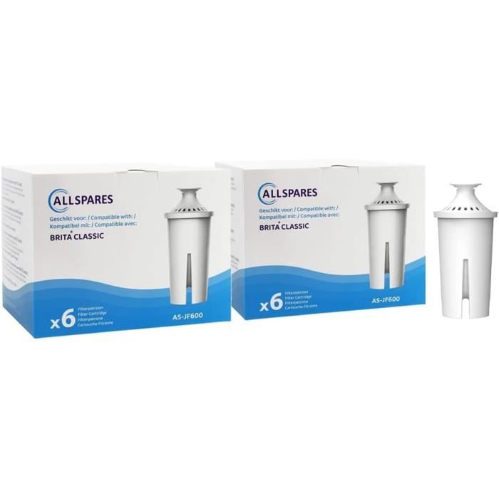 Lot De 8 Filtres à Eau MicroDisc - Compatibles Brita - Réduit Chlore, Particules, Métaux - 60L à 150L Par Filtre