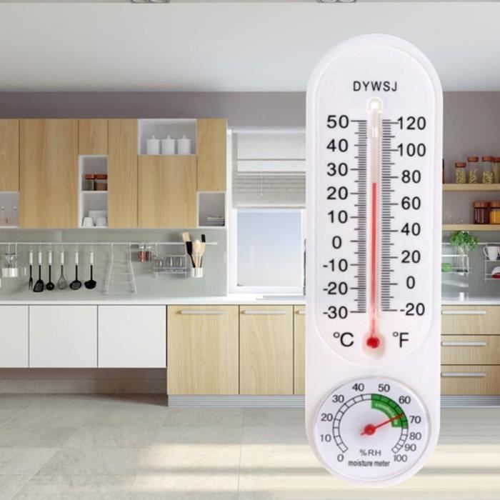 Lot De 4 Thermomètres-Hygromètres Analogiques - Précision Température (-30°C à 50°C) Et Humidité (10-100%) - 7