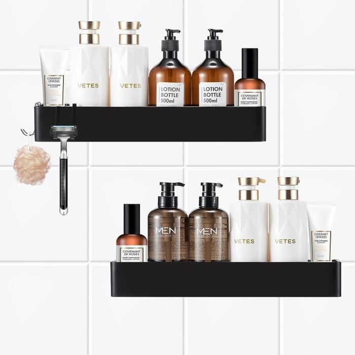 UUlioyer Étagère de Douche sans Perçage Angle Salle de Bain