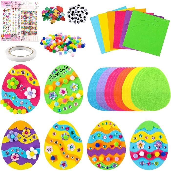 œufs De Pâques 12 Œufs De Pâques Géants 8cm + 12 Poupées - Décoration Et Chasse Aux Œufs Réutilisable Oeuf De Paques Geant Exterieur