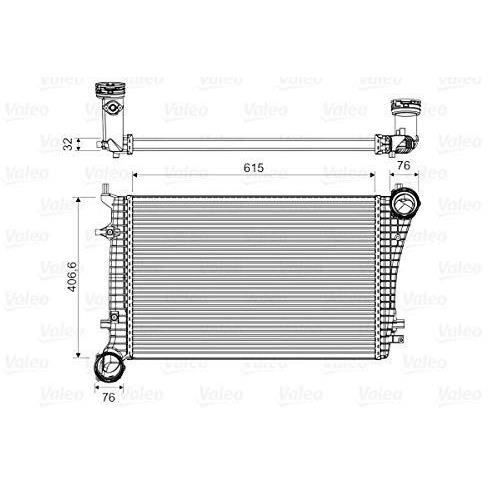 Intercooler échangeur Audi A3 - VALEO - 818675