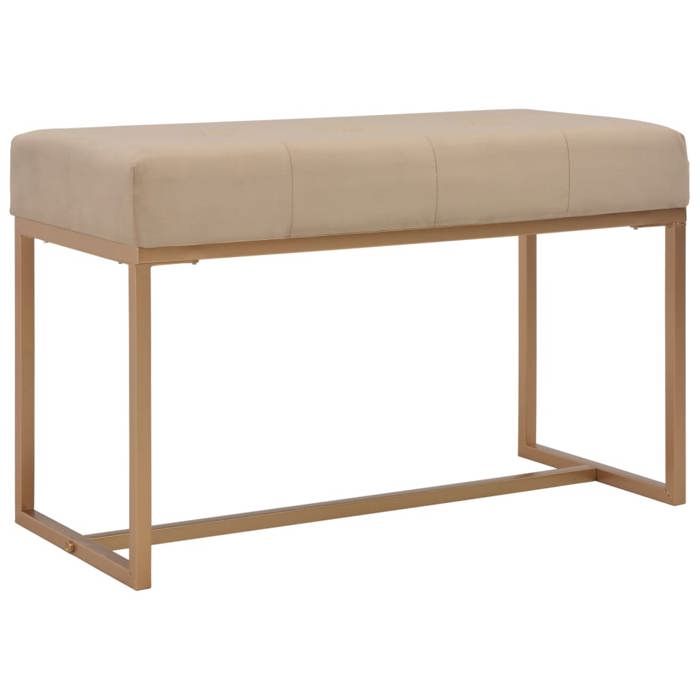 vidaXL Banc 80 cm Beige Velours 247559