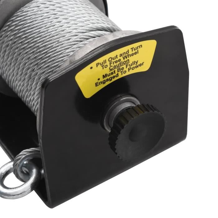 Treuil électrique - FAS - 12 V - 907 kg - Télécommande filaire - 15 m de corde