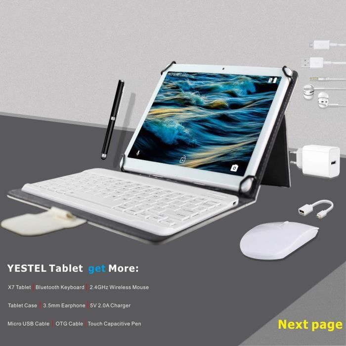 Tablette Tactile - YESTEL - X7 - 4G - 10 Pouces - Android 8.1 - 4Go RAM - 64Go ROM
