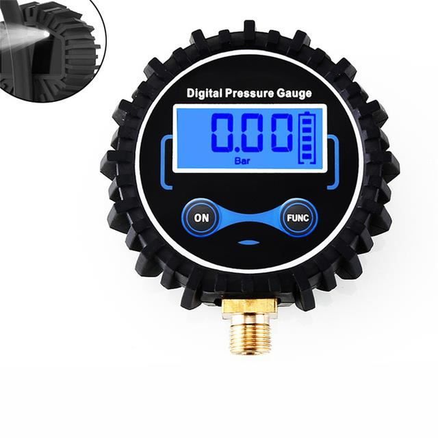 Manomètre Numérique Pneus Nuzamas - Jusqu'à 100 PSI, Écran LCD Rétroéclairé, Portable