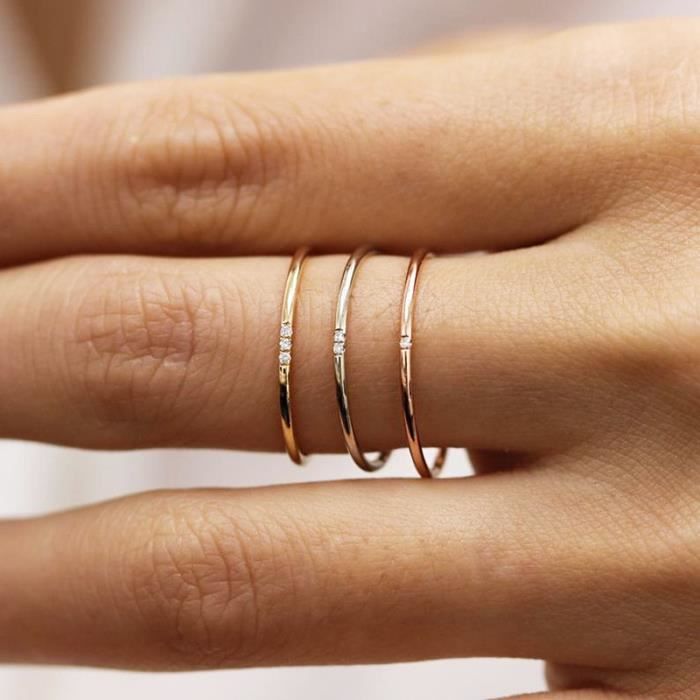 Bague fine discount or 18 carats