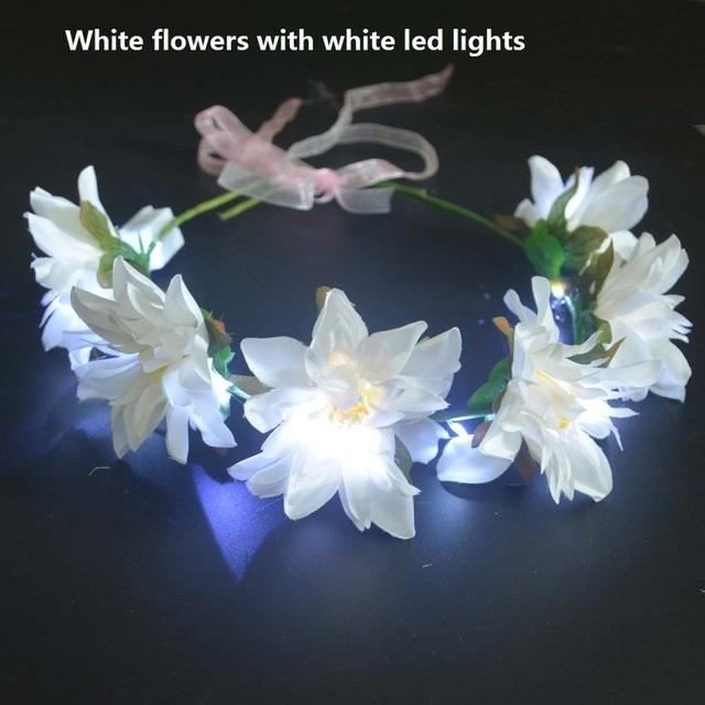 BATON LUMINEUX flower headband 2 for teenage or women Jupe LED