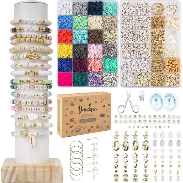 Perles Pour Bracelet, 11000+ Perles Heishi, Perle Plate Pour Bracelet Perles Pour Bracelet, 11000+ Perles Heishi, Perle Plate Pour Bracelet