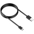 Cable USB-C pour Huawei Y8P - P SMART 2021 - P SMART S - P SMART Z - Cable chargeur Type USB-C Noir 1 Mètre Phonillico®-1