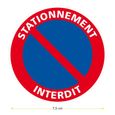 6 disques de panneaux autocollants Stationnement Interdit  Papier autocollant dissuasif rond STATIONNEMENT INTERDIT-1