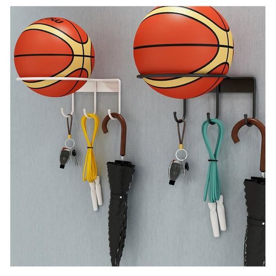 Support de rangement mural pour ballon de sport, cintre d'Affichage du  panier de basket-ball Panneau de basket-ball(noir) - Cdiscount Sport