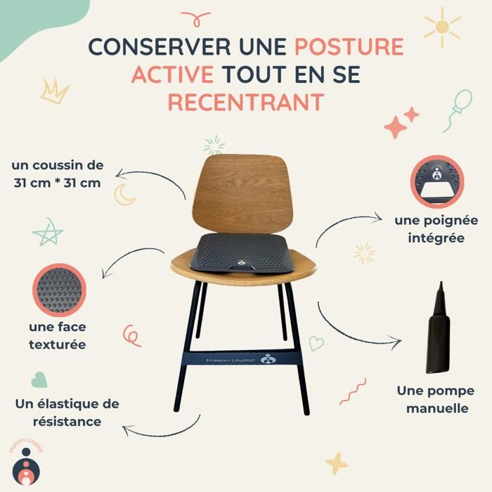 6 Bandes Élastiques Anti-Stress Pour Chaise TDAH – Latex Naturel 15 Lbs – Concentration Enfants & Adultes, Fitness & Yoga