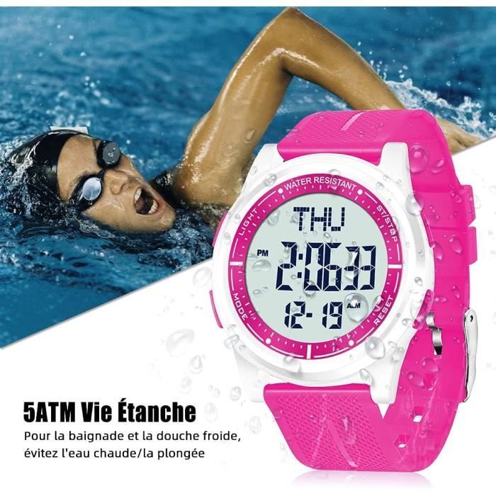 Montre digitale femme etanche deals