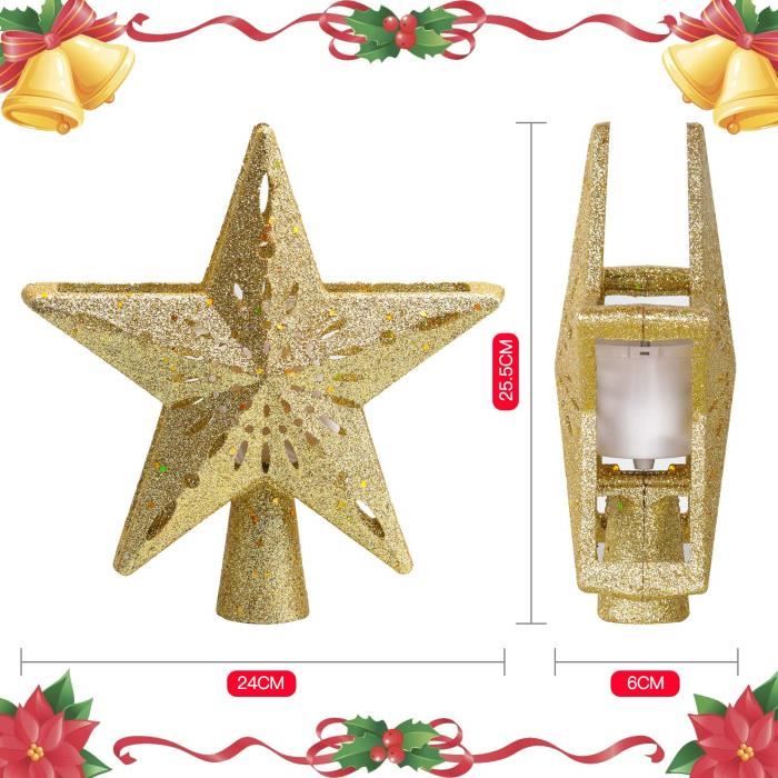 Étoile Sapin de Noël Lumineuse Projecteur - 3D Flocon de Neige Rotatif à  LED, Décoration Noël Intérieur Arbre Lumineux - Argent - Cdiscount Maison