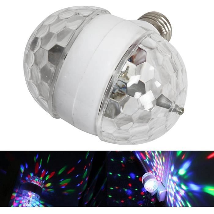 Ampoule E27,E27 6W coloré tourner lampe,lumières RVB couleur ...
