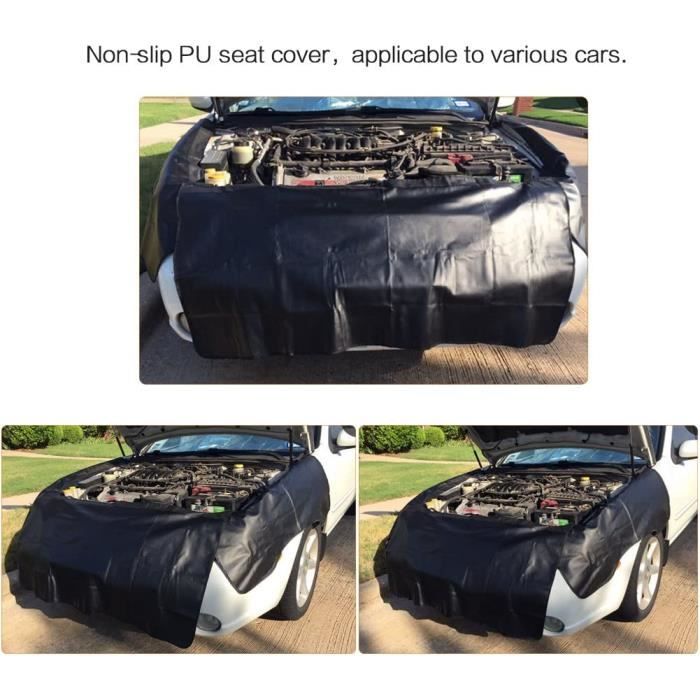  Automobile Couverture Magnétique étanche 3 Pièce avec Crochets  Mécanicien Tapis de Protection Carrosserie Aile Fender de Voiture (XL)