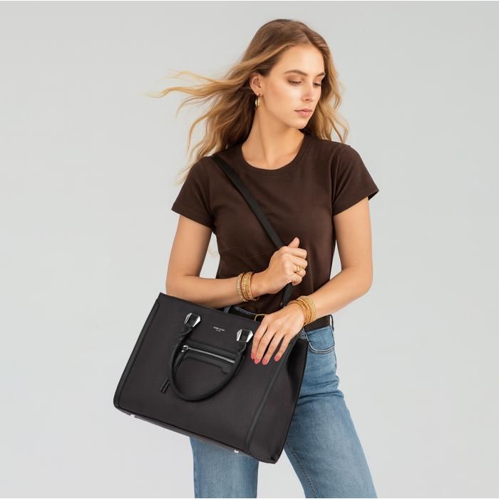 Bandoulière Sac Cabas Rouge Cuir David Jones Grand Sac à Main