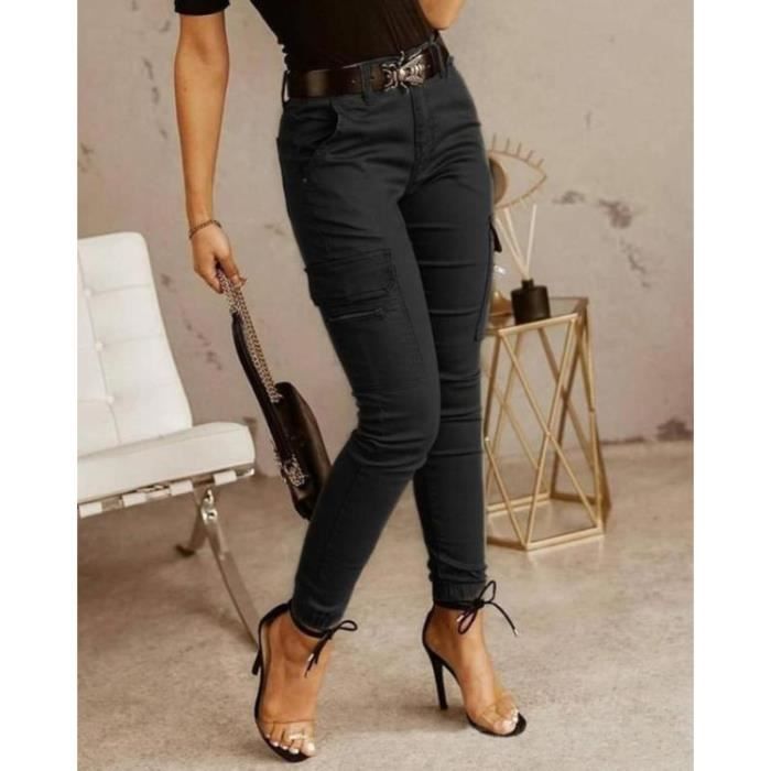 Pantalon multipoches femme online