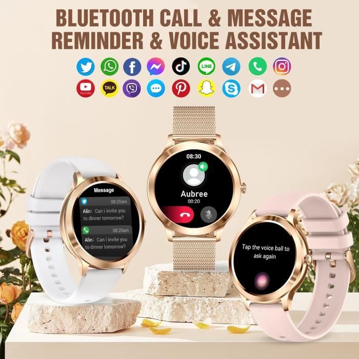 Montre connectée femme avec notification outlet