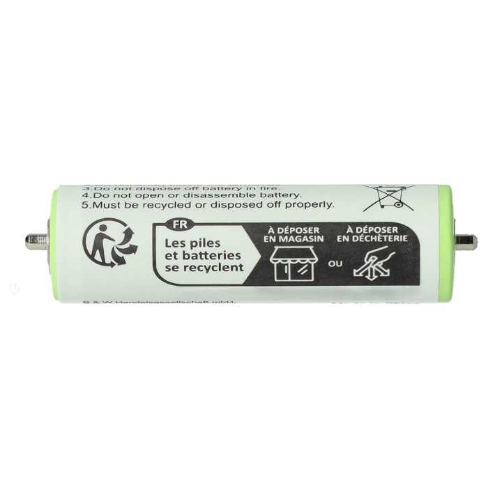 Vhbw 2 Batteries Compatibles Avec Panasonic ER 203, ER 204 Rasoir électrique (1800 MAh, 1,2 V, NiMH