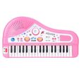 37 Instrument de piano électrique à clavier avec jouet éducatif pour enfants (rose)-2