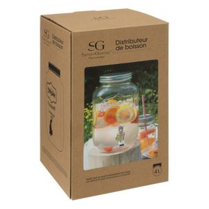 DISTRIBUTEUR DE BOISSON 3L DRINKING JAR EN VERRE BOCAL ARD'TIME DJCC-3L