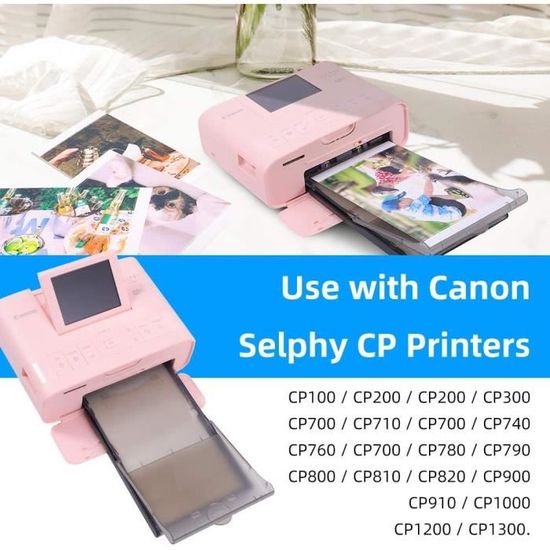 Papier Photo Compatible Canon Selphy CP1300 CP1200 CP1300 CP1000 CP800  CP810 CP910 KP 108IN 3115B001 (AA),3 Cartouche Imprimante - Cdiscount  Informatique