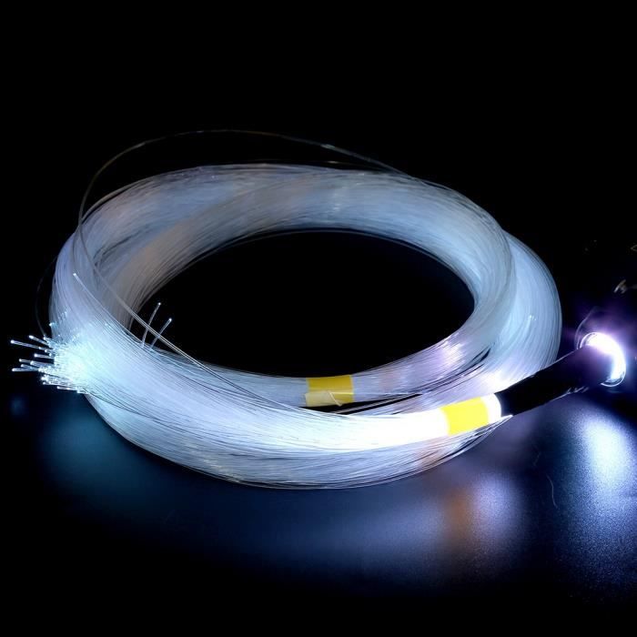 Kit Fibre Optique Ciel Étoilé 300 Points - LED Blanc Froid 9W - Avec Télécommande - Pour Plafond Et Décoration